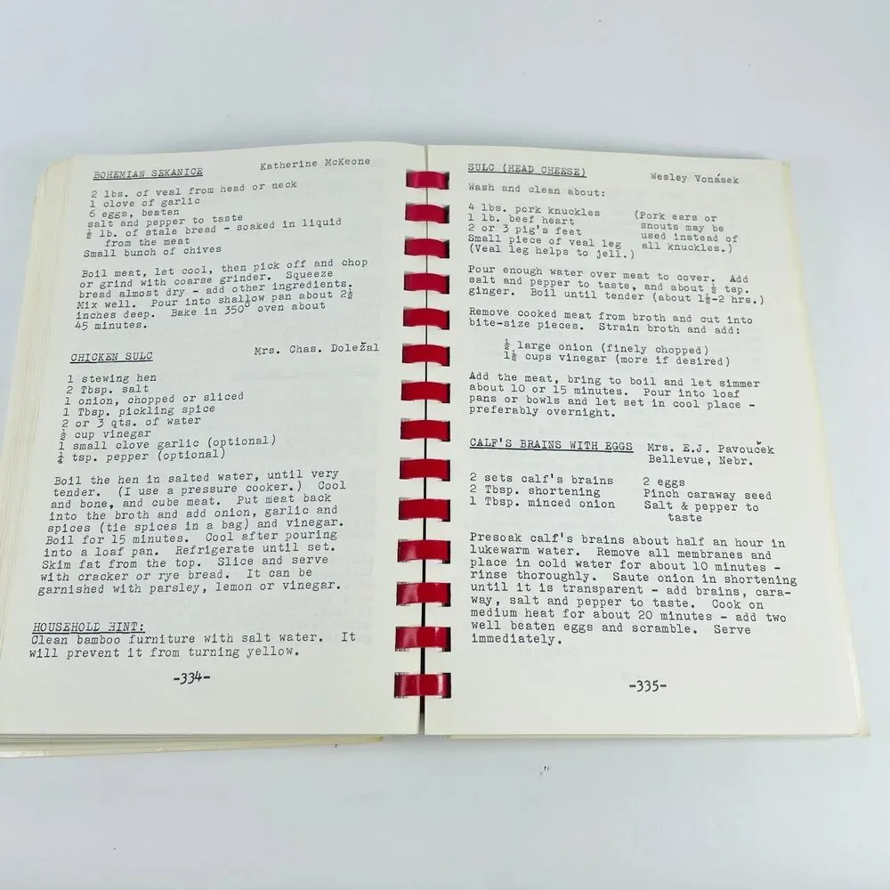 Sokol Specials South Omaha 1971 Cookbook Spiral Bound Czech Recipes